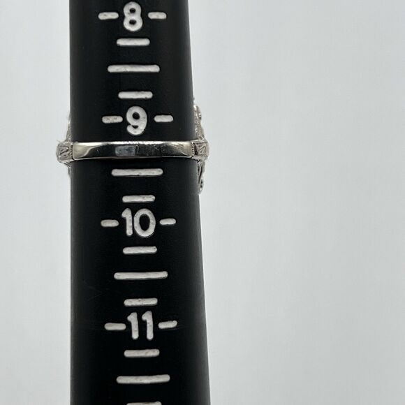 WB WEINMAN BROTHERS Sterling Silver & 14 K Gold Green Amethyst Ring - Size 9.25 - Picture 8 of 8